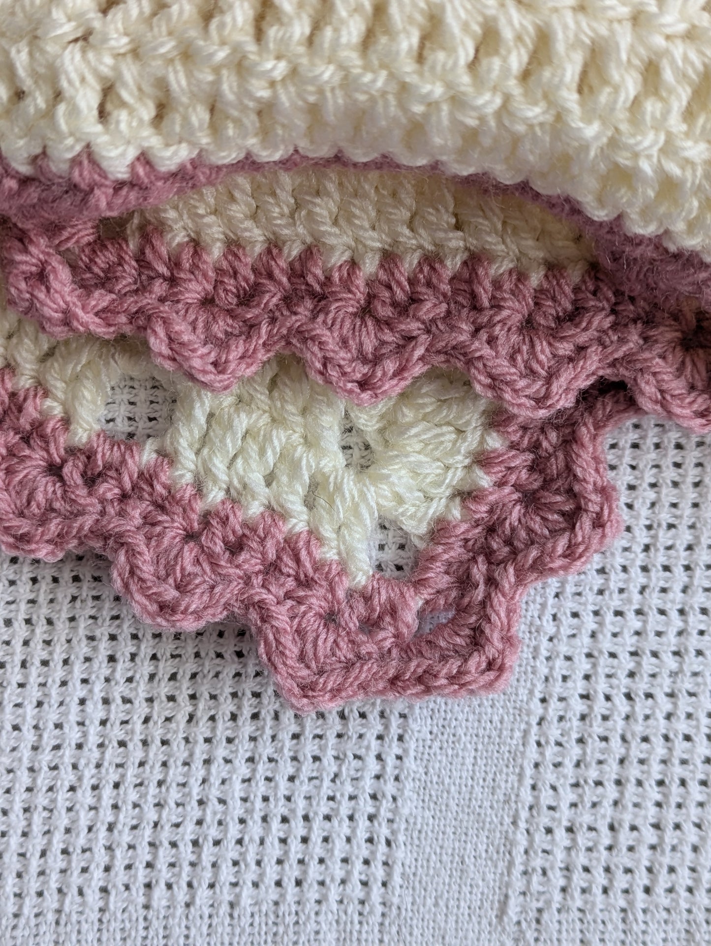 Solid Cream Blanket with Custom Colour Border